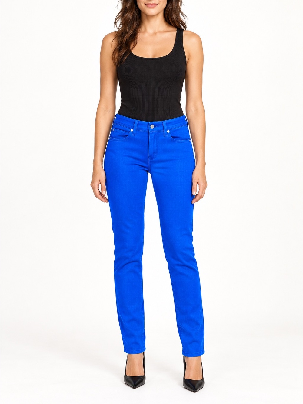 U-51 COBALT BLUE STRETCH SKINNY JEANS | Y2K | NWOT | SIZE 3/4